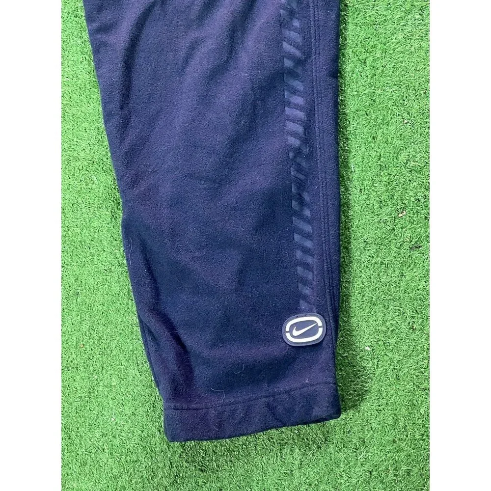 Vintage Nike Y2K Navy Blue Mens Sweatpants size XL Wide Leg Full Fleece Gray Tag